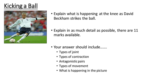 Kicking a Ball Long Answer Movement Analysis AQA GCSE PE (1-9)