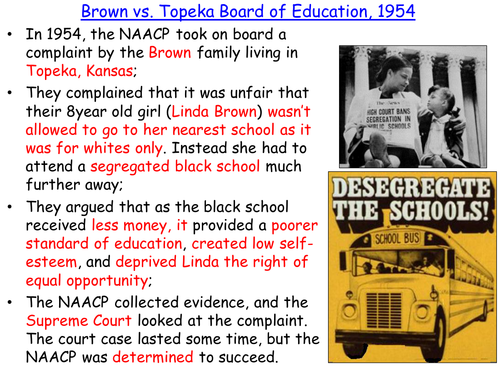 Brown vs. the Topeka Board of Education