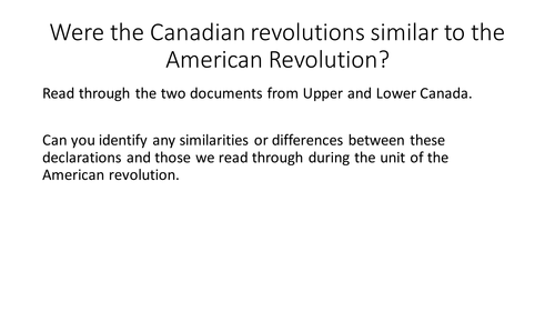 *Full Lesson* Lesson 3: Canada - Events and results of the Canadian Revolts, 1837 (Edexcel History)