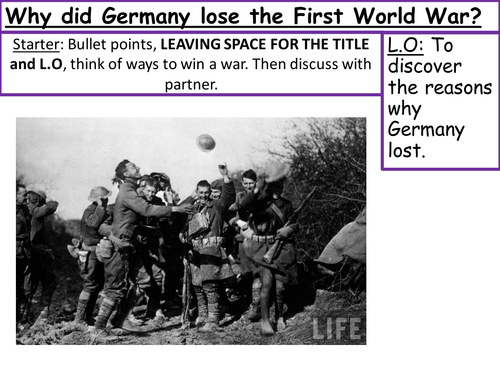 Why Germany lost the First World War