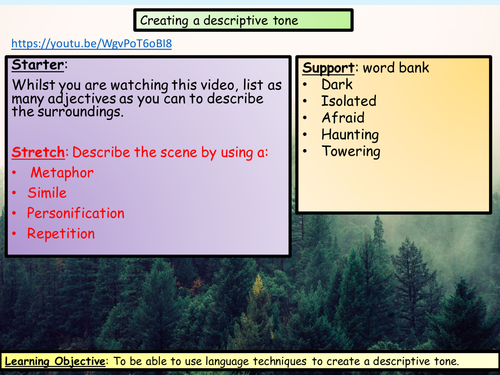 Descriptive Writing | Teaching Resources