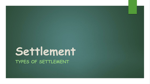 Settlement Types
