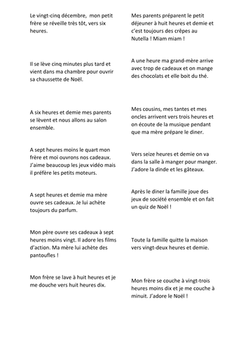 Christmas Comic Strip Daily Routine Task