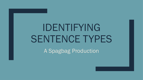 identifying sentence types: simple,complex,compound and minor.
