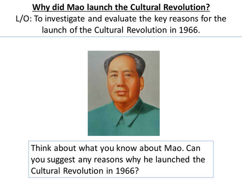 *Full Lesson* Mao's China: Why did Mao launch the Cultural Revolution (Edexcel A-Level History)
