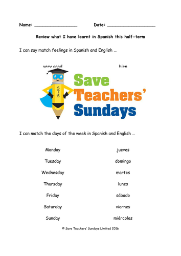 Days and Months in Spanish Review Lesson Plan, PowerPoint (with audio) and Assessment