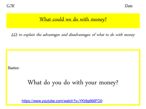 What can we do with money