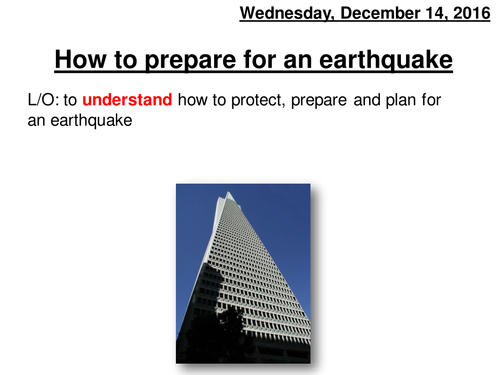 How to prepare for an earthquake