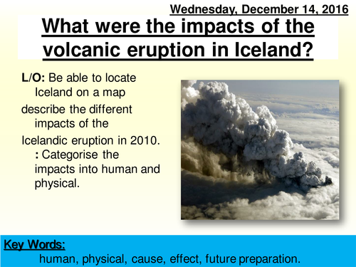 Iceland volcano case study