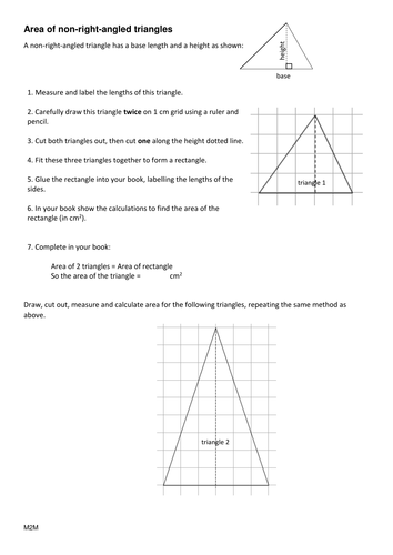 Area of non-right-angled triangles