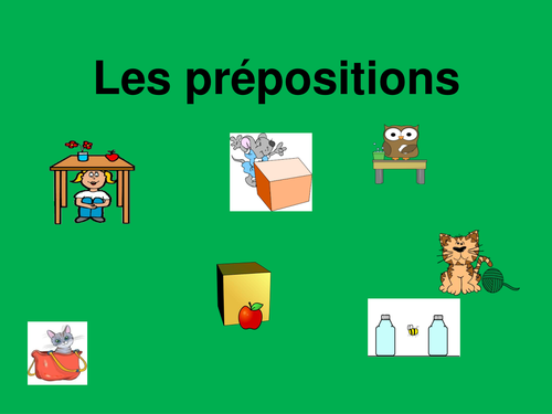 Primary French:  Prepositions