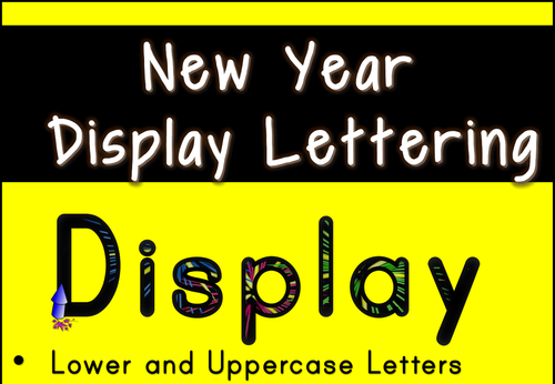 New Year Display Lettering