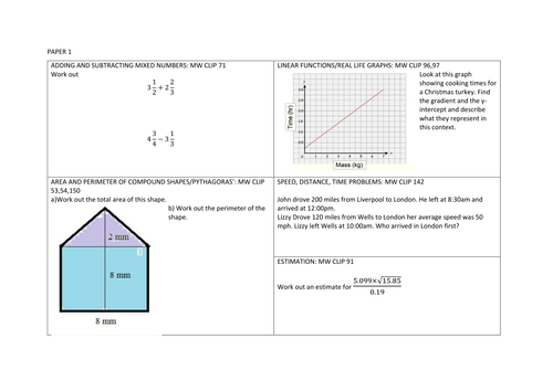 GCSE 9-1 Edexcel Mocks Revision (Higher P1,2 & 3)