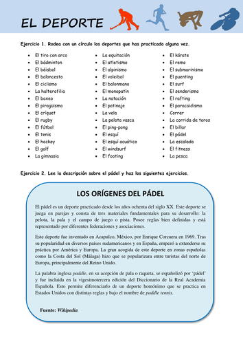 El deporte y la vida sana