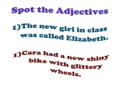 Differentiated Adjective Spotting Activity