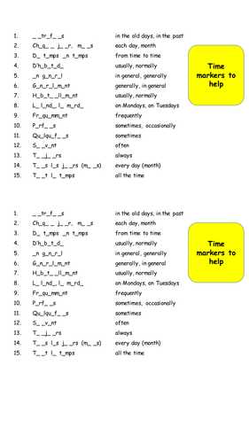 The Imperfect Tense