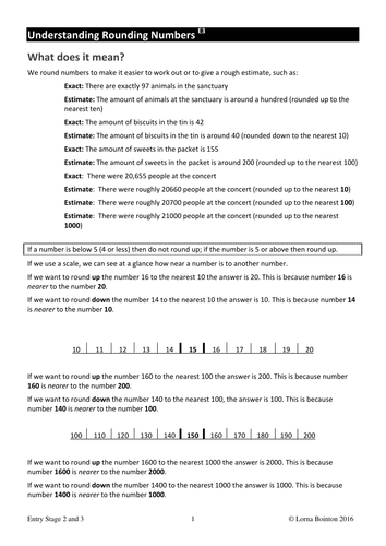 Understanding Rounding Numbers