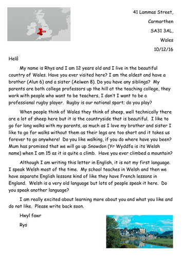 Pen Pal Letters Teaching Resources