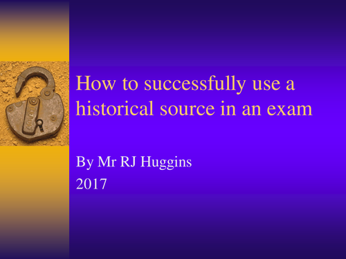 How to analyze a historical source successfully in an exam
