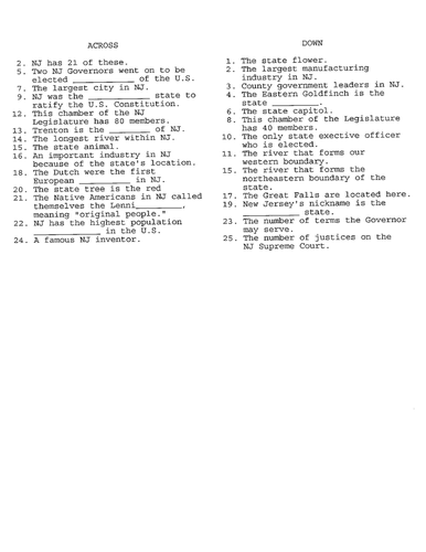 New Jersey State Puzzle