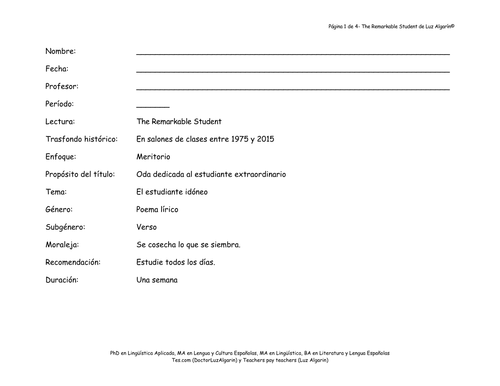 The Remarkable Student Teaching Resources