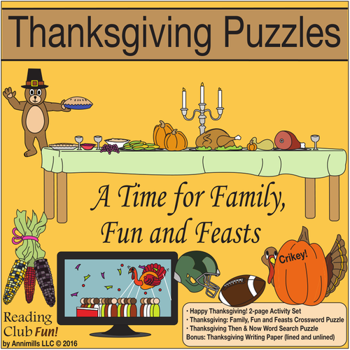 A Time for Family, Fun and Feasts (Thanksgiving Puzzles Set)