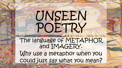AQA unseen poetry- lesson based upon Rosetti