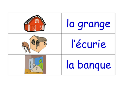 Buildings and Structures in French Flashcards (60 French Buildings and Structures Flash Cards)