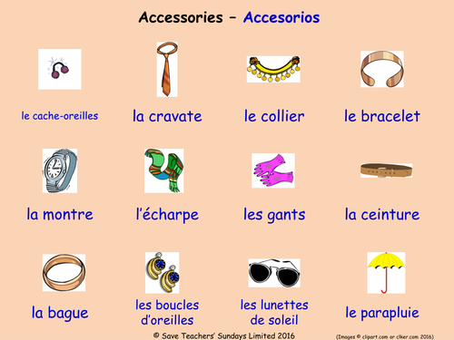 hårdtarbejdende tonehøjde reb Clothes in French Posters (3 French clothes and accessories posters) |  Teaching Resources