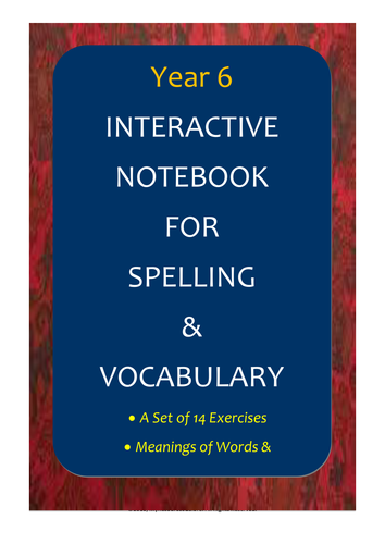 ACARA: Year 6 Interactive Notebook for Spelling and Vocabulary
