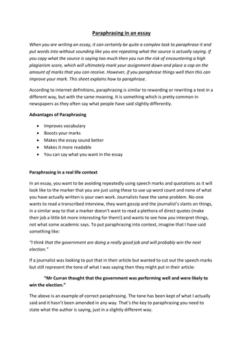 Paraphrasing tool picture