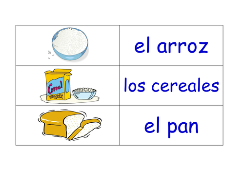 Food and drink in Spanish Flashcards (120+ Spanish Food and Drink Flash Cards)