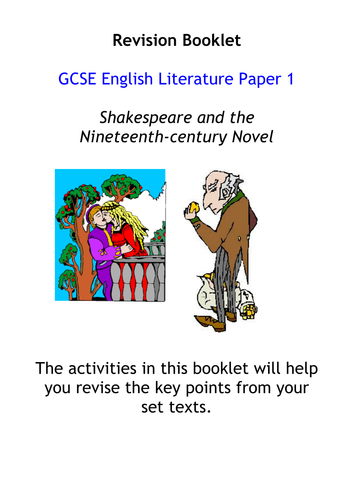 Revision Workbook - AQA GCSE Literature Paper 1
