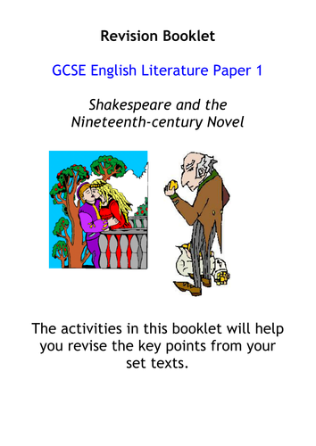 revision-workbook-aqa-gcse-literature-paper-1-teaching-resources