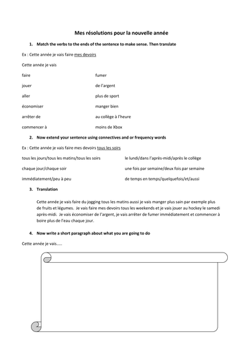 New Year's resolutions