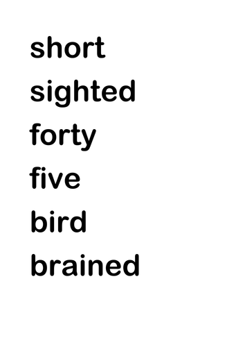 Hyphen Match-Up Game