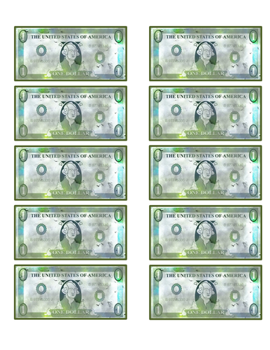 play money simulation dollar bills by mesquitequail teaching resources