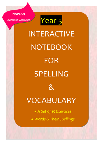 NAPLAN: Year 5 Interactive Notebook for Spelling & Vocabulary