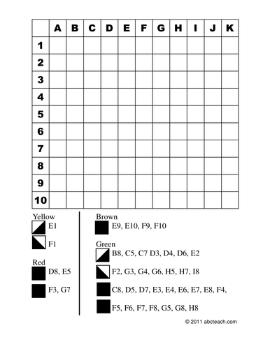 Grid Coloring: Christmas Tree