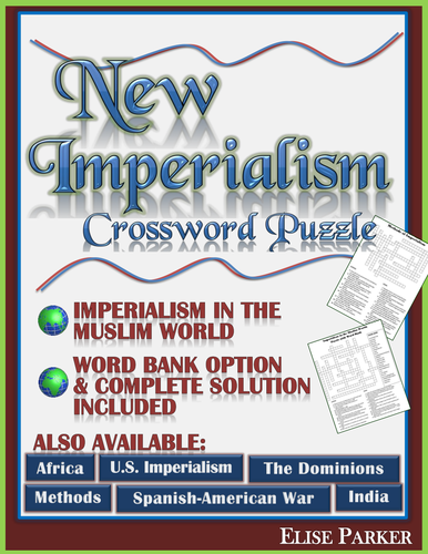 New Imperialism Crossword Puzzle: European Imperialism in the Muslim World Puzzle Worksheet