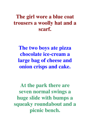 Using Colons and Semi Colons in Listed Sentences