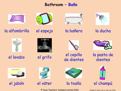 Bathroom Items Vocabulary