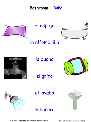 Home in Spanish Activities (14 pages covering 71 Spanish Home-related words)