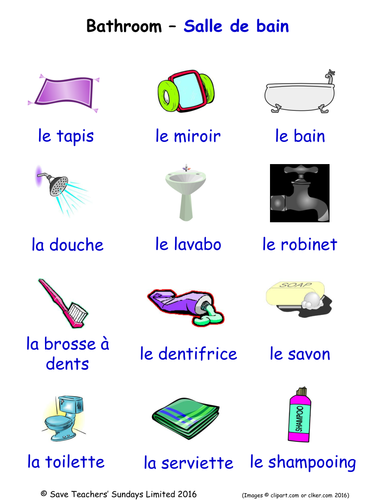 Home in French Word Searches (7 Wordsearches)