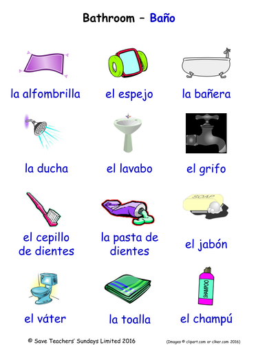 Home in Spanish Word Searches (7 Wordsearches)