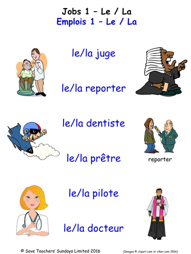 Jobs in French Activities (20 pages covering 100+ French Jobs)