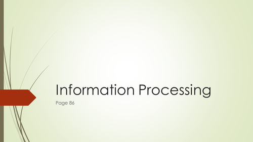 AQA (2016 onwards) GCSE PE - Information processing.  Worksheets and powerpoint.