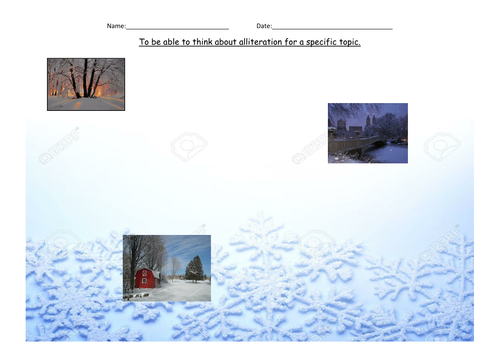 Winter Poem Planning