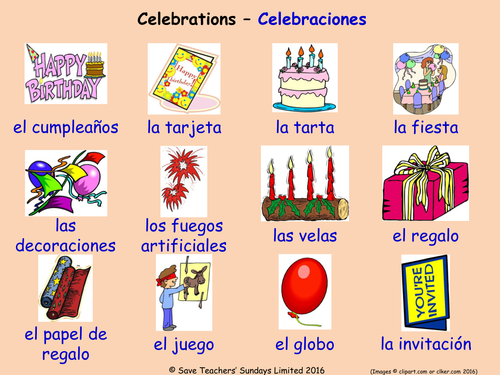 Christmas and Celebrations in Spanish Posters (2 Spanish posters)