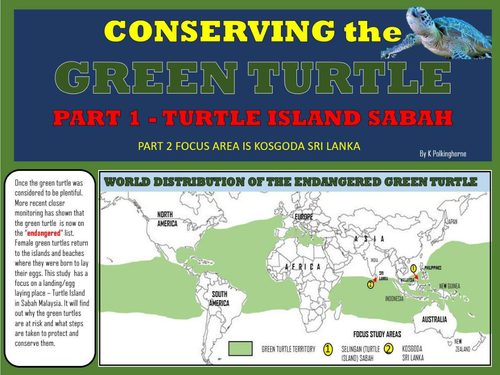 THE ENDANGERED GREEN TURTLE - A 1-2% CHANCE OF SURVIVAL